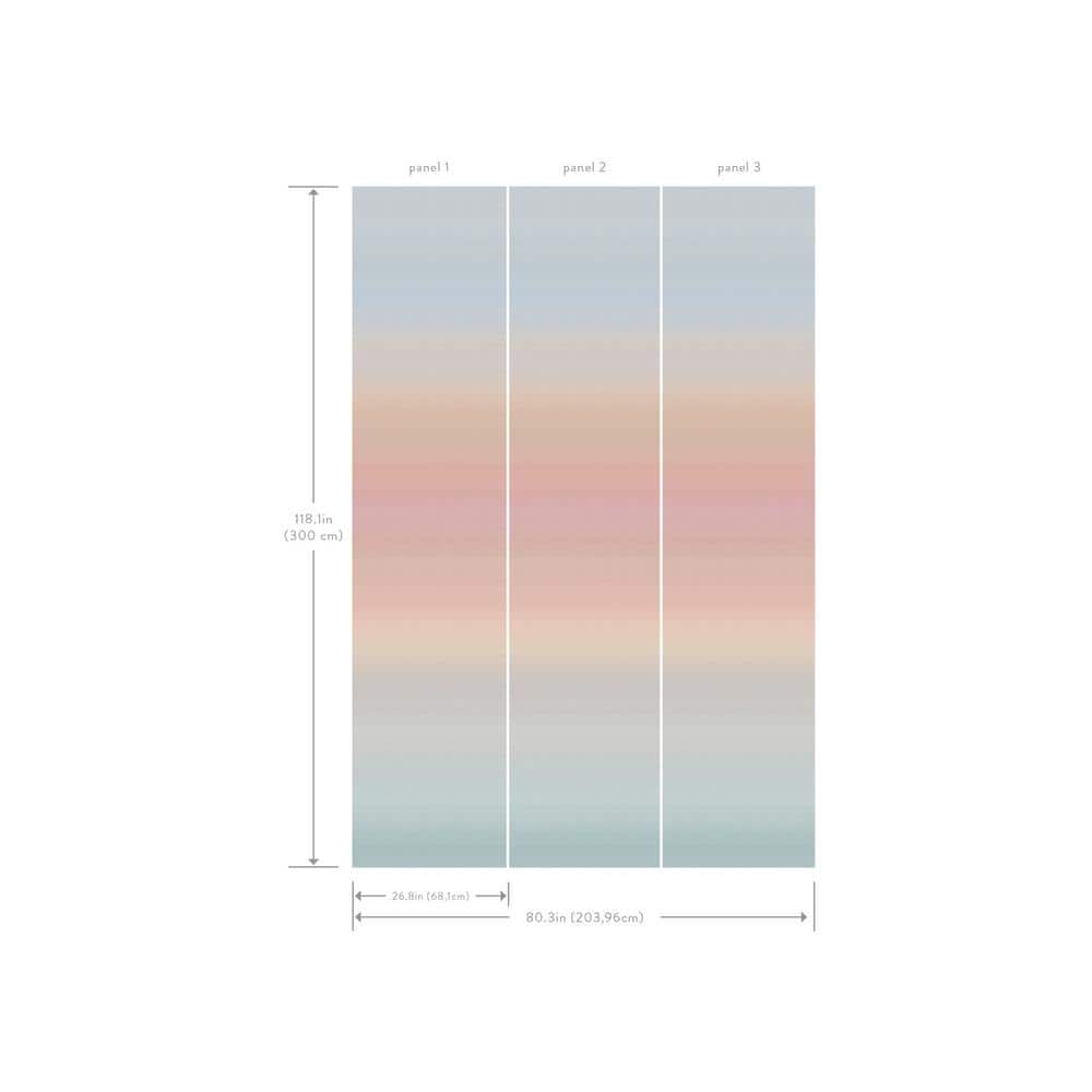 Oleg Multicolor Ombre Effect Wall Mural