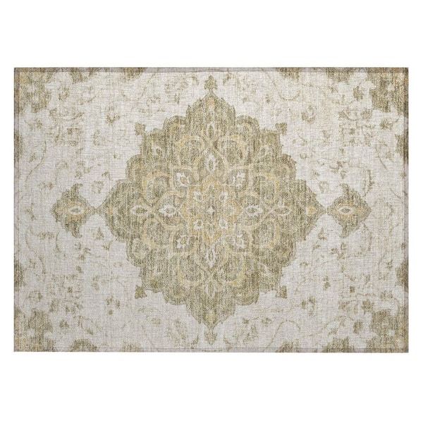 Chantille Machine Washable Indoor/Outdoor Abstract ACN2958 Cream 3 ft. x 4 ft. Area Rug