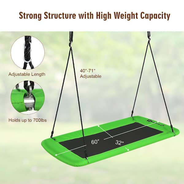 Costway 700 lbs. Giant 60 in. Platform Tree Web Swing