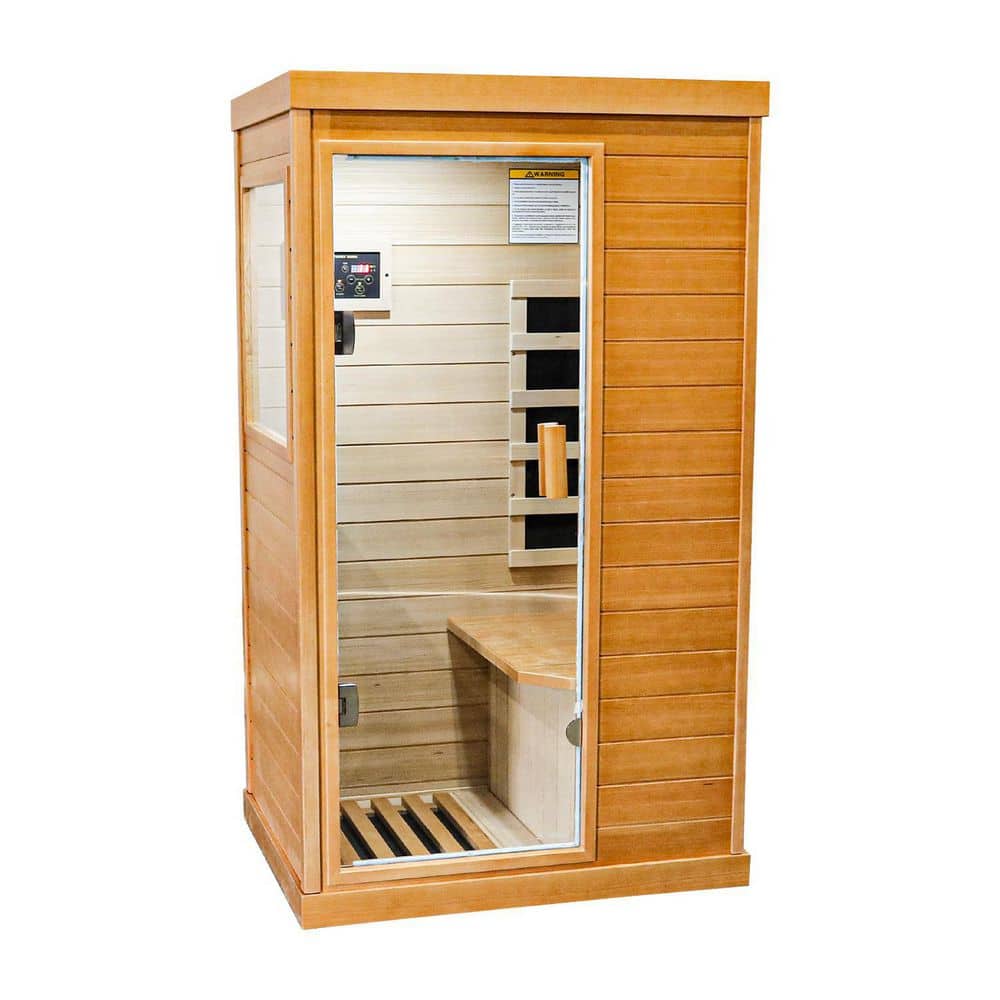 Infrared Natural Wood 1-Person Sauna Single Room