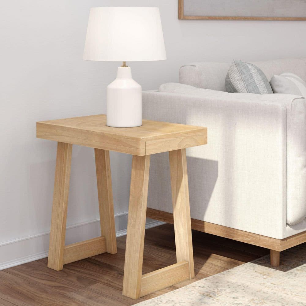 Classic 25 in. Blonde Rectangle Wood End Table - thumbnail 10