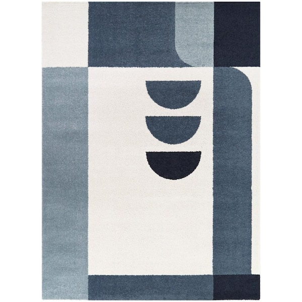 BALTA Onsager Blue 5 ft. x 7 ft. Geometric Area Rug