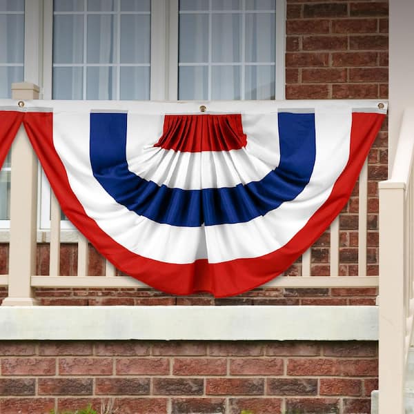 G128 3 ft. x 6 ft. Polyester Fan USA No Stars Printed Flag 150D (1-Pack)