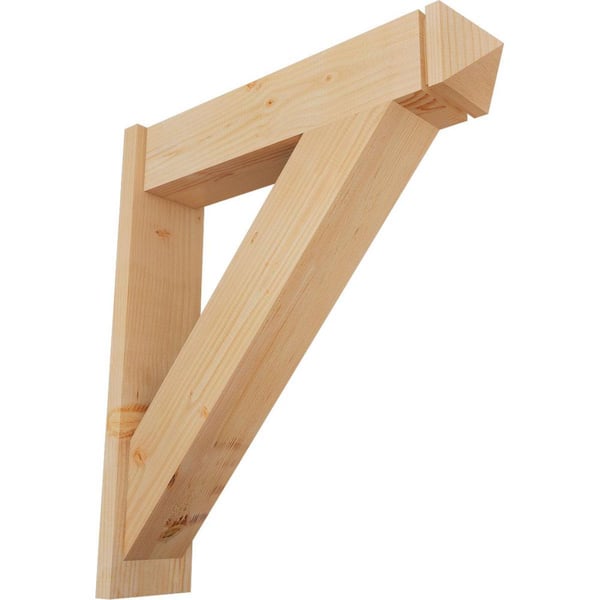 Ekena Millwork 8 in. x 36 in. x 32 in. Douglas Fir Traditional Arts and Crafts Smooth Outlooker