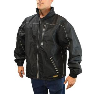 Men's Medium 20-Volt MAX XR Lithium-Ion Black Lightweight Poly Shell Bare Jacket with 1 USB Power Adapter