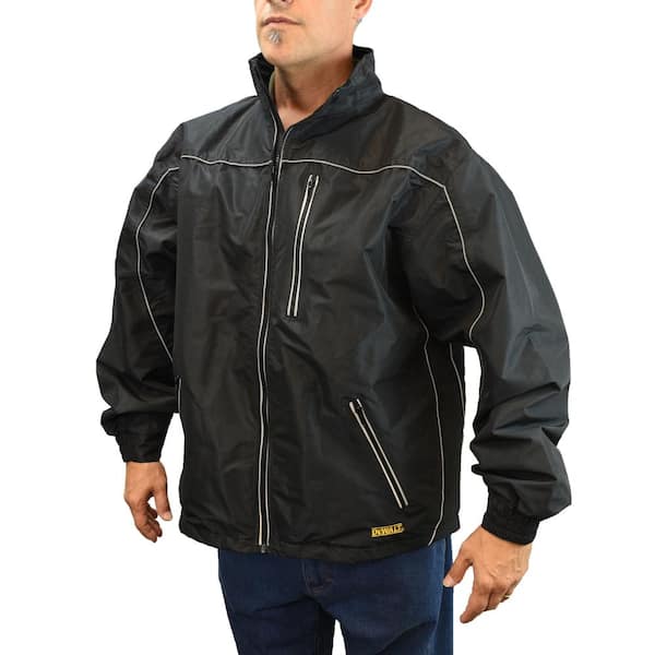 DEWALT Men's Large 20-Volt MAX XR Lithium-Ion Black Lightweight Poly Shell Jacket Kit with 2.0 Ah Battery and Charger
