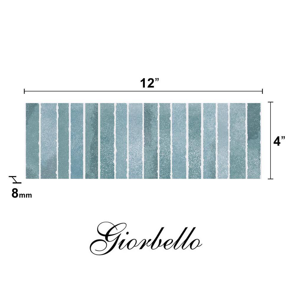 Teal Glossy Fluted Ceramic 4x12 Wall Tile