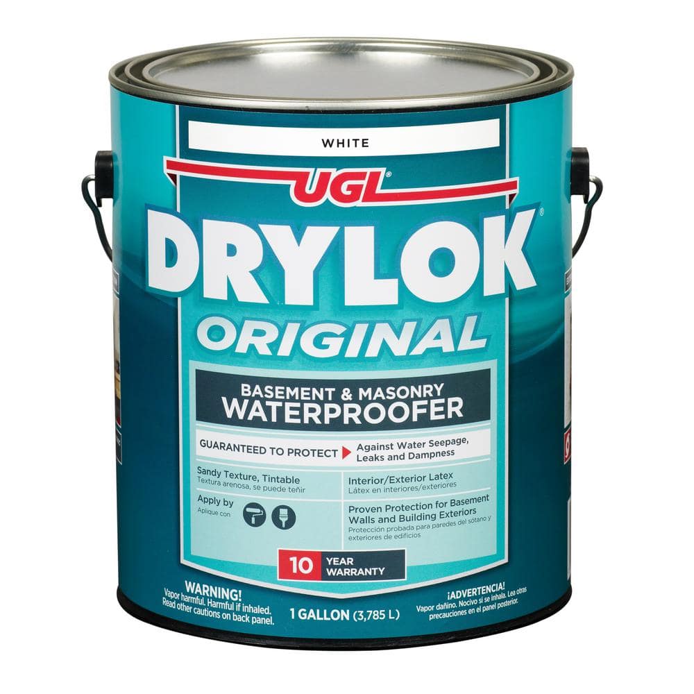 Drylok Original 1 Gal White Flat Latex Interior Exterior Basement And Masonry Waterproofer 27513 The Home Depot