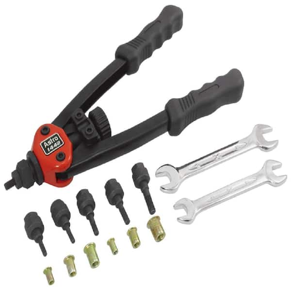 Astro Pneumatic 13 in. Nut/Thread Hand Riveter Kit with Nosepiece Set
