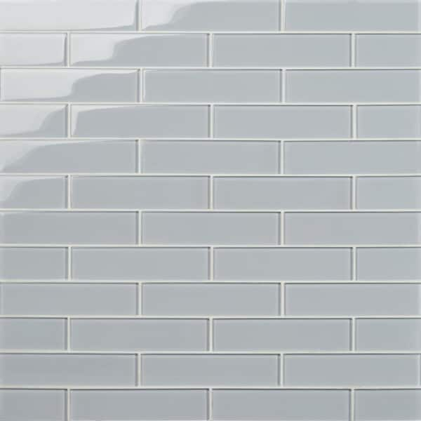 Ivy Hill Tile Contempo Gray 2 in. x 8 in. x 8mm Polished Glass Floor and Wall  Tile (36 pieces 4 sq.ft./Box) EXT3RD100917 - The Home Depot