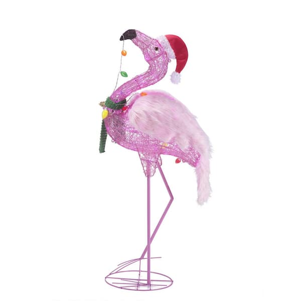 Lighted Pink Flamingo Lawn Ornaments | Shelly Lighting