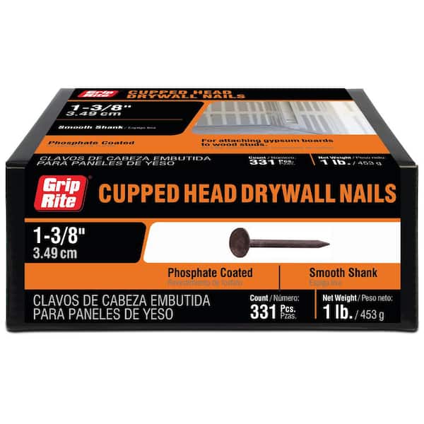 Grip-Rite #13 x 1-3/8 in. Phosphate Coated Drywall Nails (1 lb.-Pack)