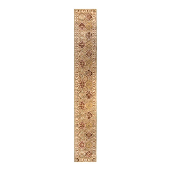 Solo Rugs Mogul One-of-a-Kind Traditional Ivory 2 ft. 6 in. x 19 ft. 1 in. Oriental Area Rug
