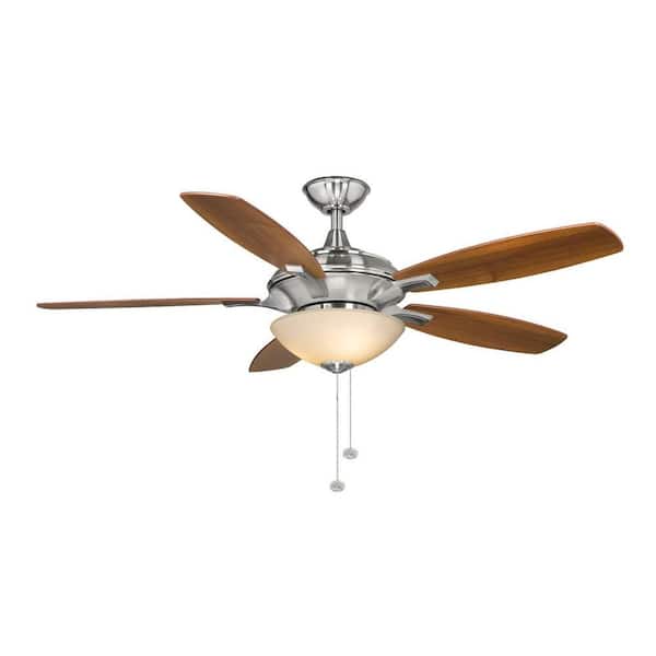 Hampton Bay Springview 52 in. Indoor Brushed Nickel Ceiling Fan with Light Kit