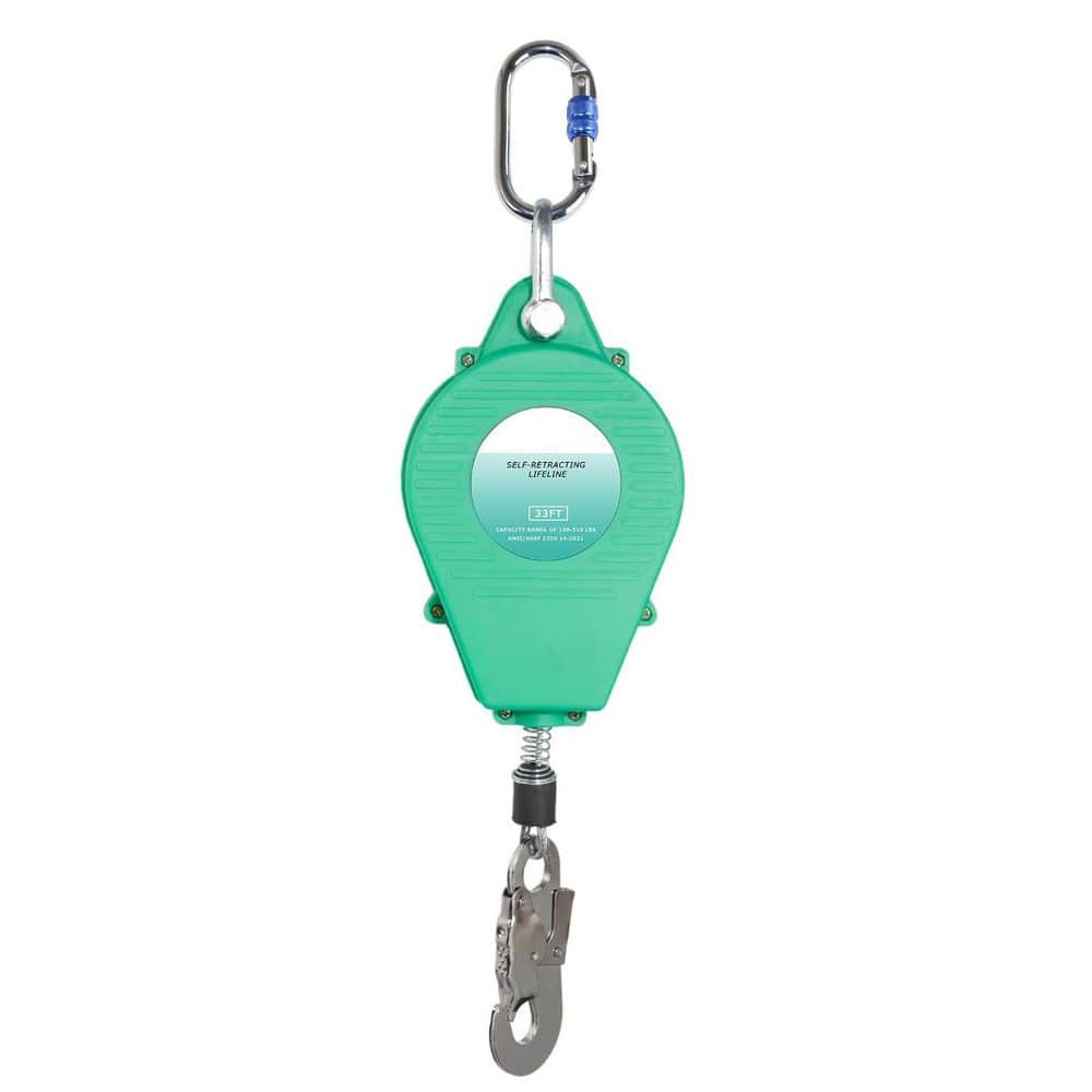 33 ft. Self Retracting Lifeline Fall Arrest Steel Wire Rope Heavy Duty