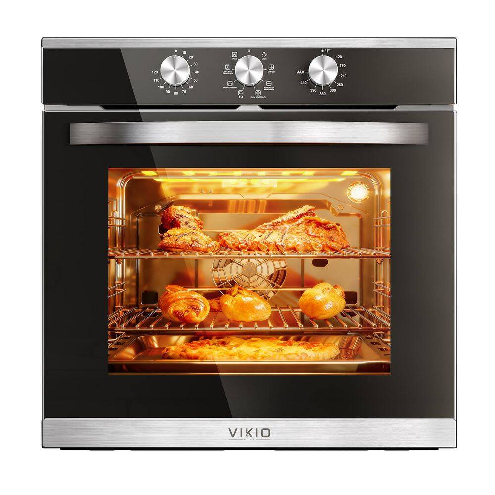 24 in. 2.83 cu. ft. single Electric Wall Oven with Convection and Manual Clean in Stainless Steel, Tempered Glass Door price history on PriceWatchPro