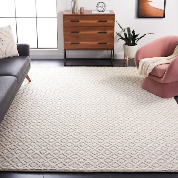 Vermont 8 ft. x 10 ft. Ivory/Red Geometric Area Rug
