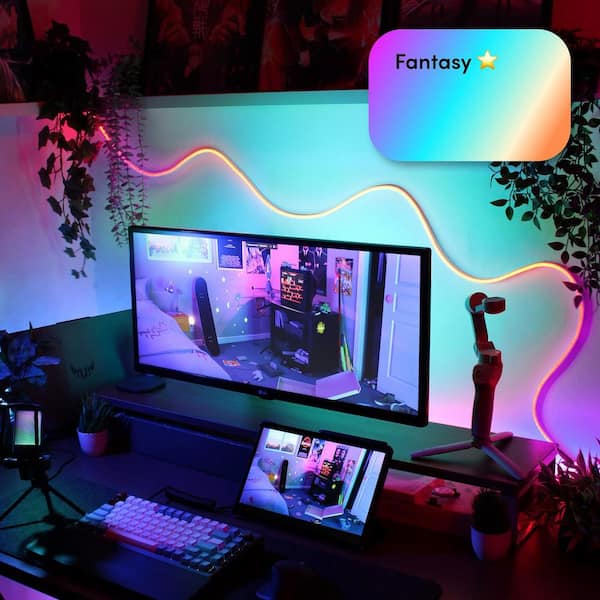 6.5 ft. Smart Multi-Color RGBW Wi-Fi Plug-In Neon Flex Integrated LED Strip Light, Works with Alexa/Google/HomeKit/Siri