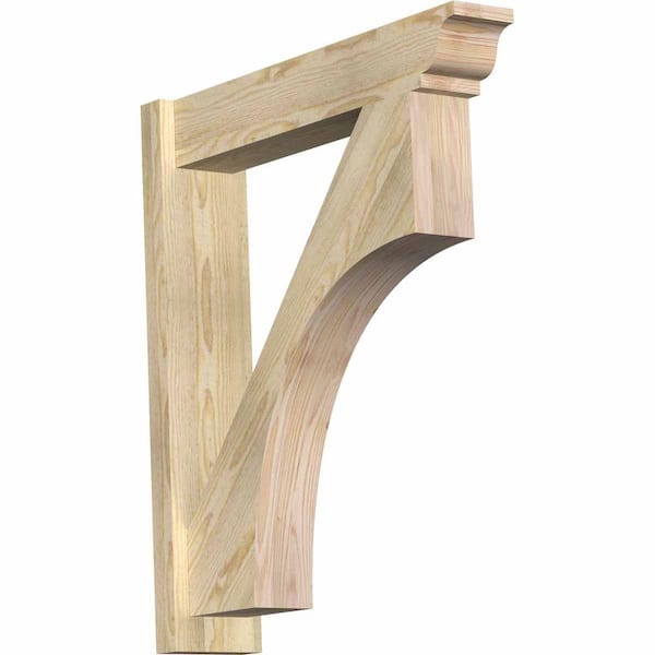 Ekena Millwork 6 in. x 32 in. x 28 in. Douglas Fir Westlake Traditional Rough Sawn Outlooker