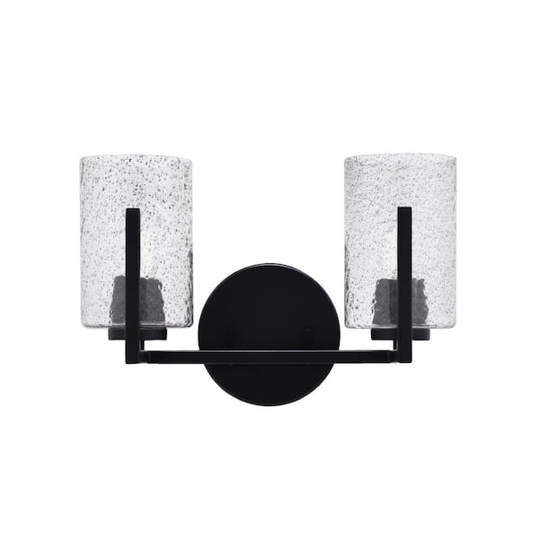 Unbranded Cottonwood 12.75 in. 2-Light Matte Black Vanity Light