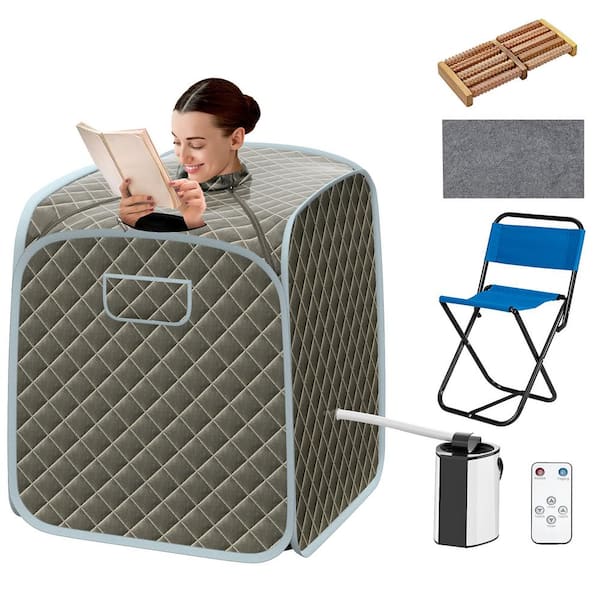 Costway Portable Steam Sauna Grey