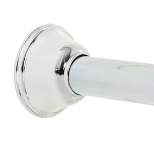 Decorative 44 in. - 72 in. Adjustable Tension No-Tools Shower Rod in Chrome