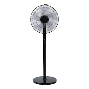 14.5 Inch, 12 Levels Speed Pedestal Stand Fan with Remote Control, 90 Degree Horizontal Oscillating, 9 Hours Timer