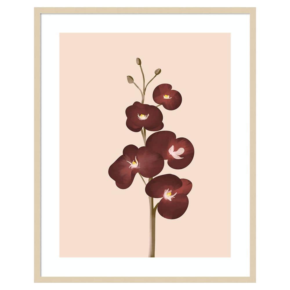 Pastel Flowers IV Svelte Natural Framed Graphic Art Print