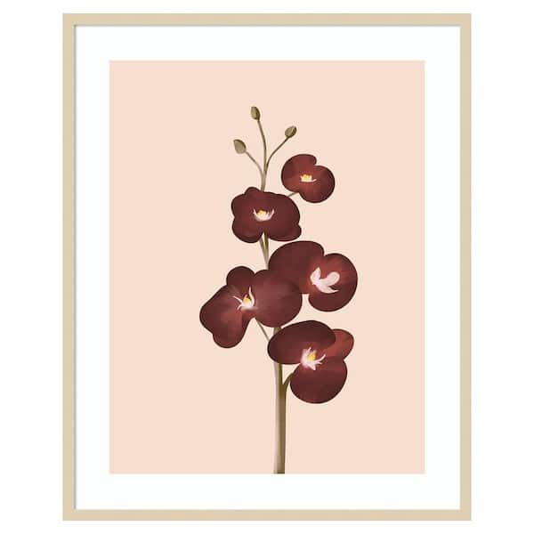 Amanti Art Pastel Flowers IV by Arctic Frame 33 in. W x 41 in. H. Wood Framed Wall Art Print Framed in Brown