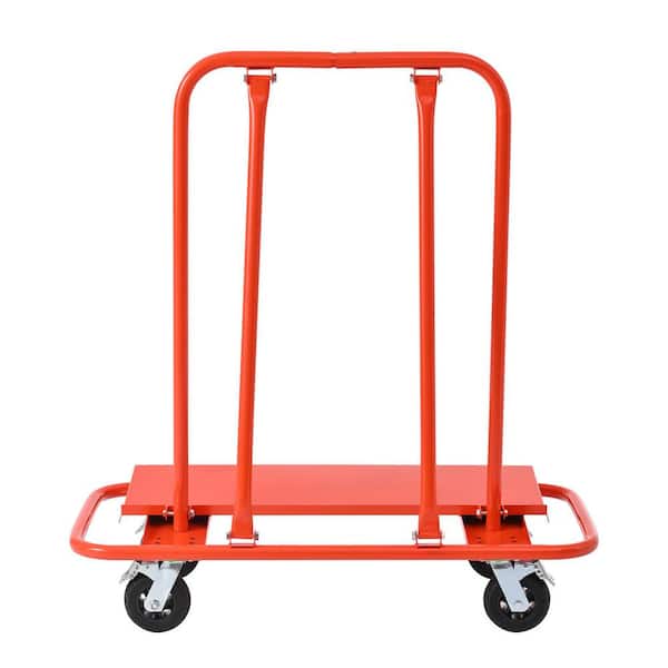 Orange Metal Heavy Duty Panel Dolly Drywall Cart with 3000 lb. Load Capacity