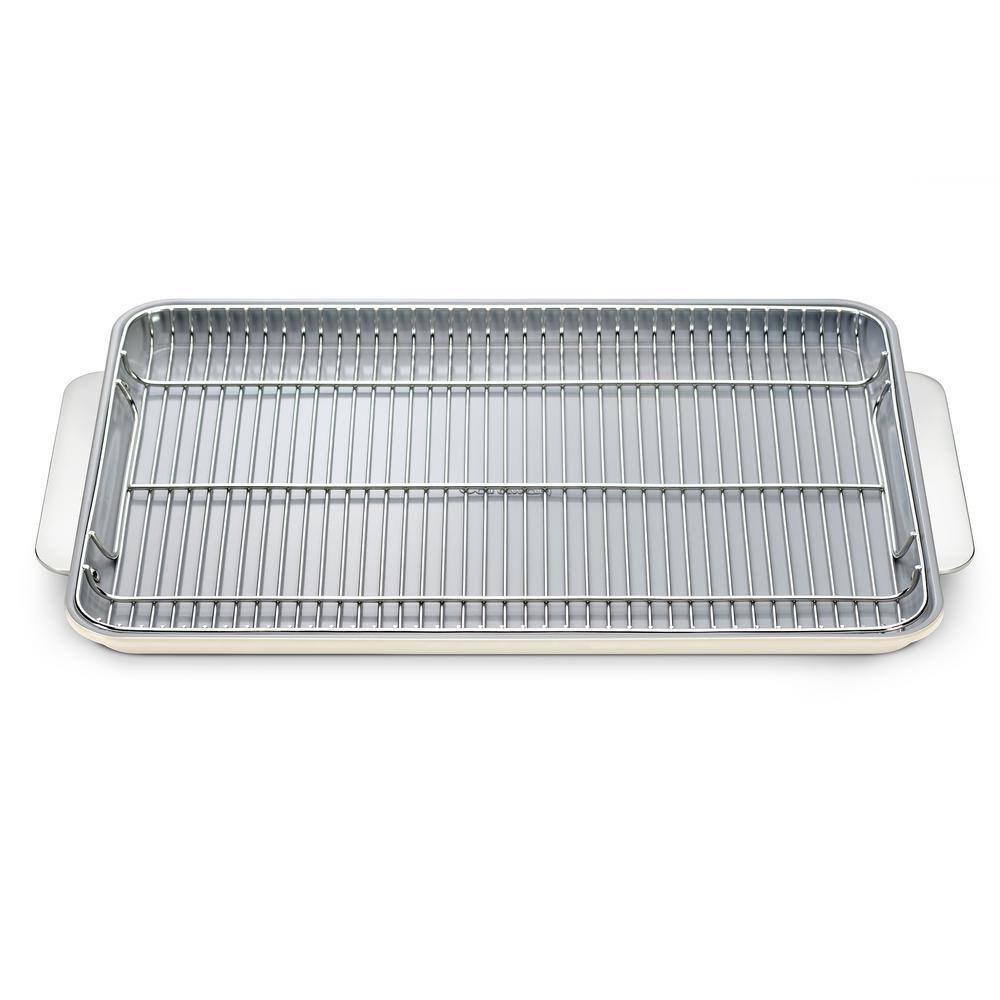 Caraway 2-Piece Ceramic Baking Sheet and Cooling Rack Cookware Set in ...