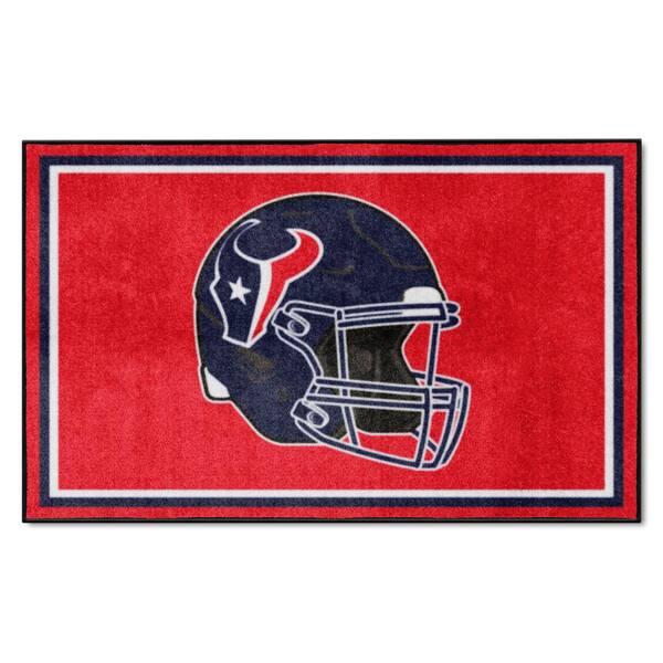 FANMATS Houston Texans Red 4 ft. x 6 ft. Plush Area Rug
