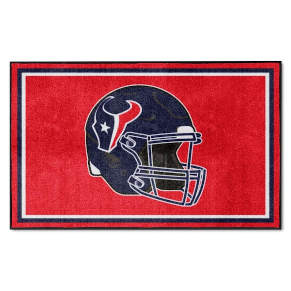 FANMATS Houston Texans Red 4 ft. x 6 ft. Plush Area Rug