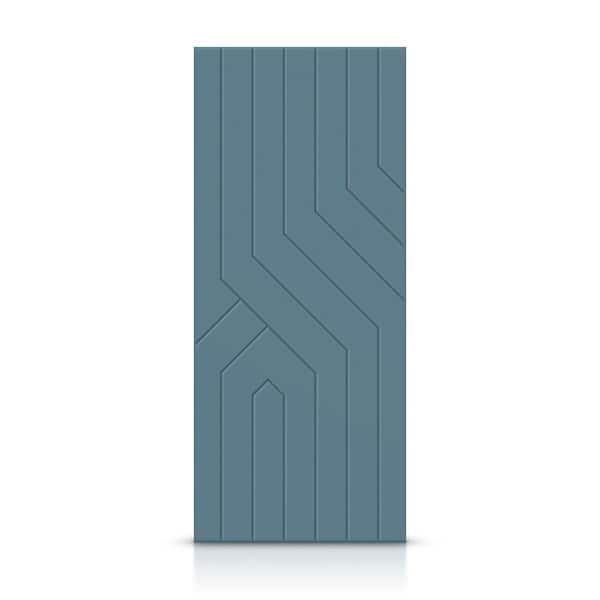 CALHOME 30 in. x 96 in. Hollow Core Dignity Blue Painted Composite MDF Interior Door Slab