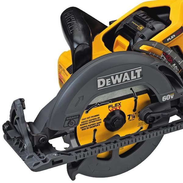 DEWALT - FLEXVOLT 60V MAX Lithium-Ion Cordless Brushless 7-1/4 in. Wormdrive Style Circ Saw, 2.0Ah Battery, Charger, and Bag