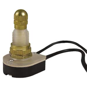 6 Amp Single-Pole Rotary Switch, Brass