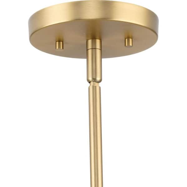 Progress Lighting Nombridge Collection 24 in. 4-Light Brushed Gold Chandelier for Breakfast Nook, Living Room and Great Room