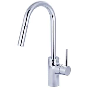 Motegi Single-Handle Pull-Down Sprayer Kitchen Faucet in Polished Chrome