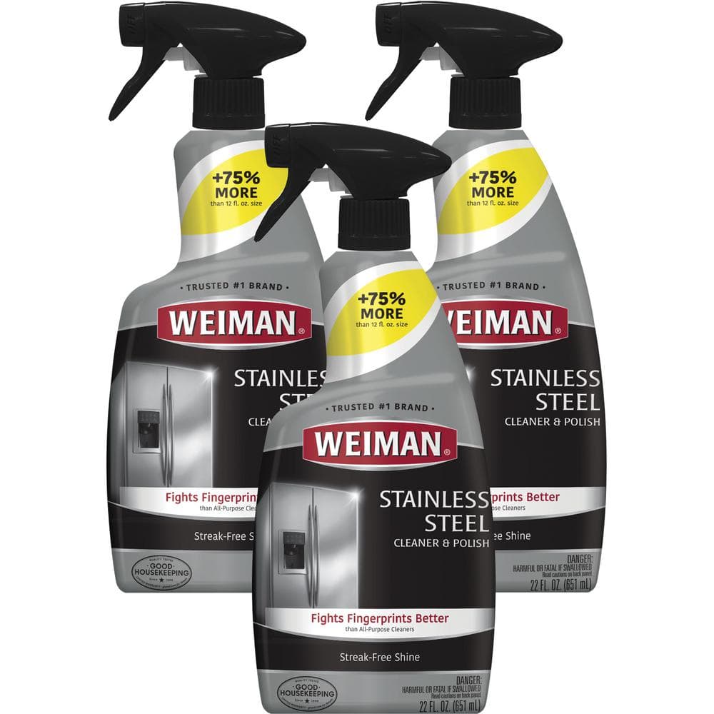 Weiman 22 oz. Stainless Steel Cleaner and Polish Spray 108A - The