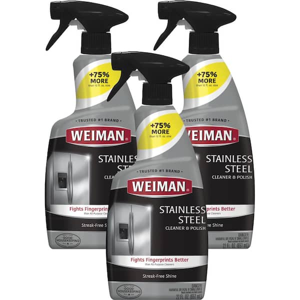Weiman 22 oz. Stainless Steel Cleaner and Polish Spray (3-Pack)