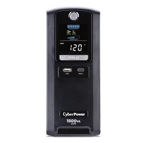 CyberPower LX1500GU3 1500VA 12-Outlet UPS RJ45 COAX USB Charging - 1