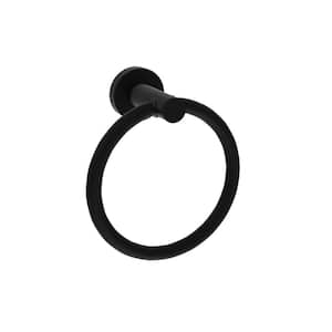 Nest Pro Wall Mounted Round Closed Towel Ring Bath Hardware Accessory in Matte Black