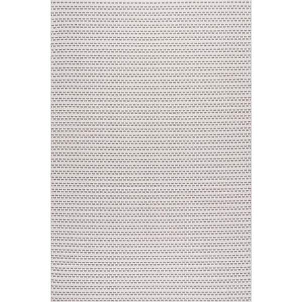 Reyna Checkered Stripes Cream 8 ft. x 10 ft. Outdoor Area Rug