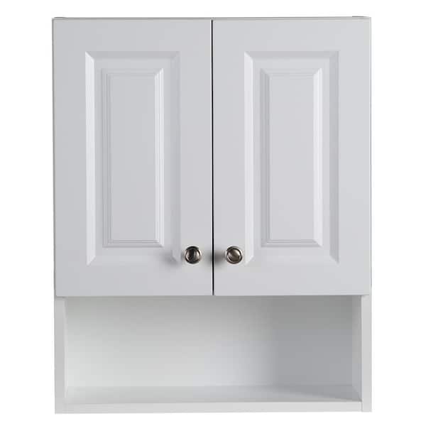 Glacier Bay Lancaster 20 5 In W Wall, Home Depot Bathroom Wall Cabinets White