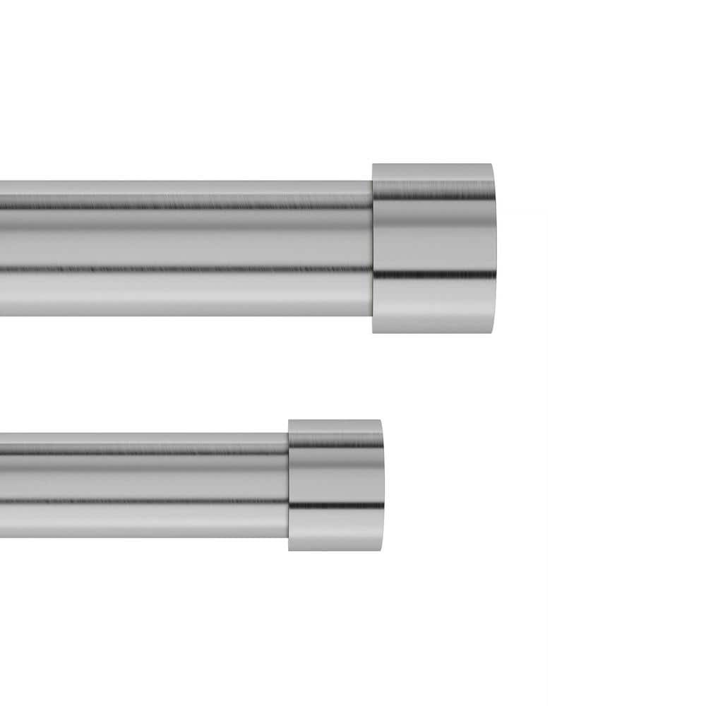 UPC 028295336390 product image for 36 in. to 66 in. 1 in. Cappa Double Curtain Rod in Nickel-Steel | upcitemdb.com