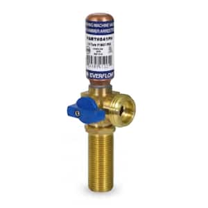 1/2 in. SWT/MIP x 3/4 in. MHT Brass Washing Machine Replacement Valve with Hammer Arrestor Blue- for Cold Water Supply