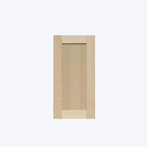 LIFEART CABINETRY Lancaster Shaker Assembled 9 in. x 30 in. x 12 in. Wall Cabinet with 1-Door in Natural Wood