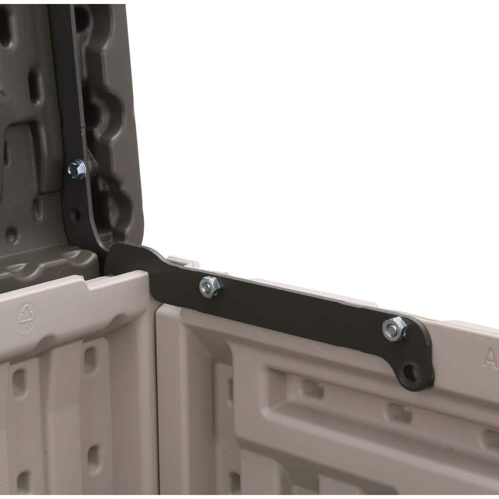 Lifetime 80 Gallon Tan and Brown Lockable Plastic Deck Box
