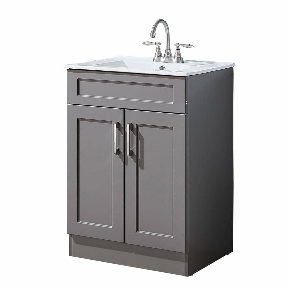 VC CUCINE 24 in. W x 18 in. D x 32 in. H Modern Freestanding Bathroom ...