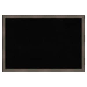 Edwin Clay Grey Wood Framed Black Corkboard 38 in. x 26 in. Bulletin Board Memo Board